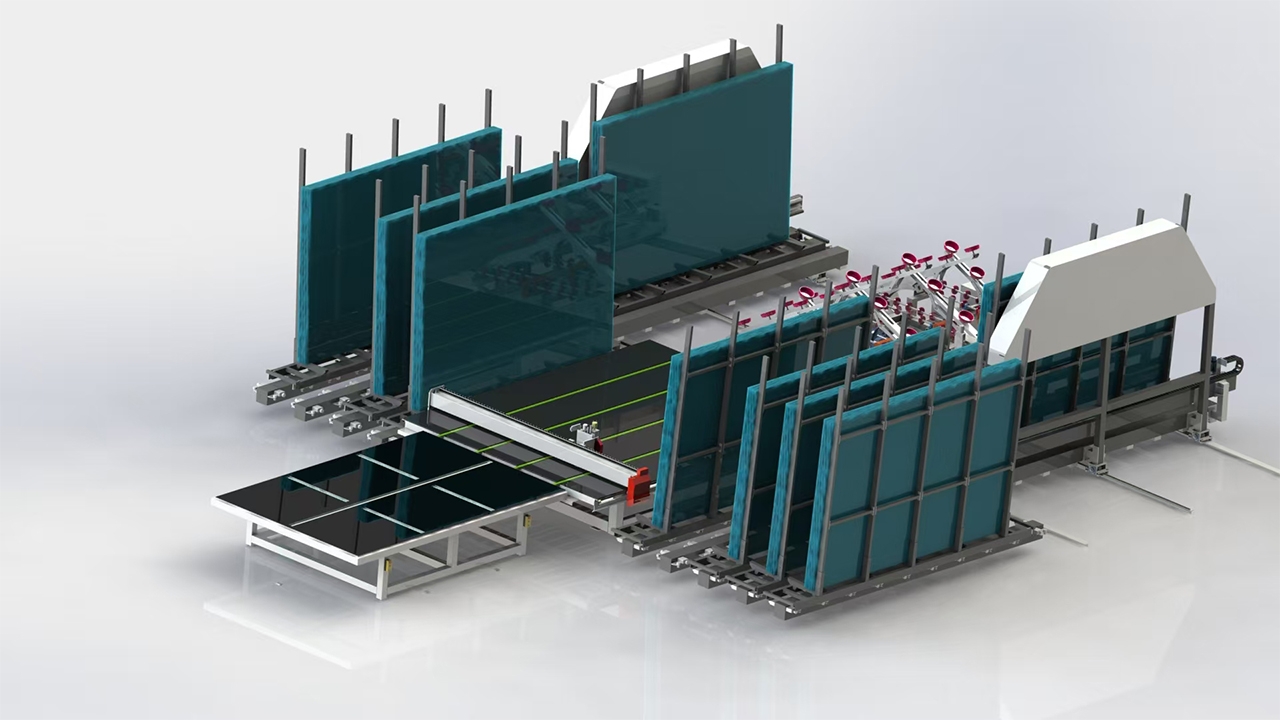 Intelligent Glass Raw Material Storage+assembly Line Cutting Connection