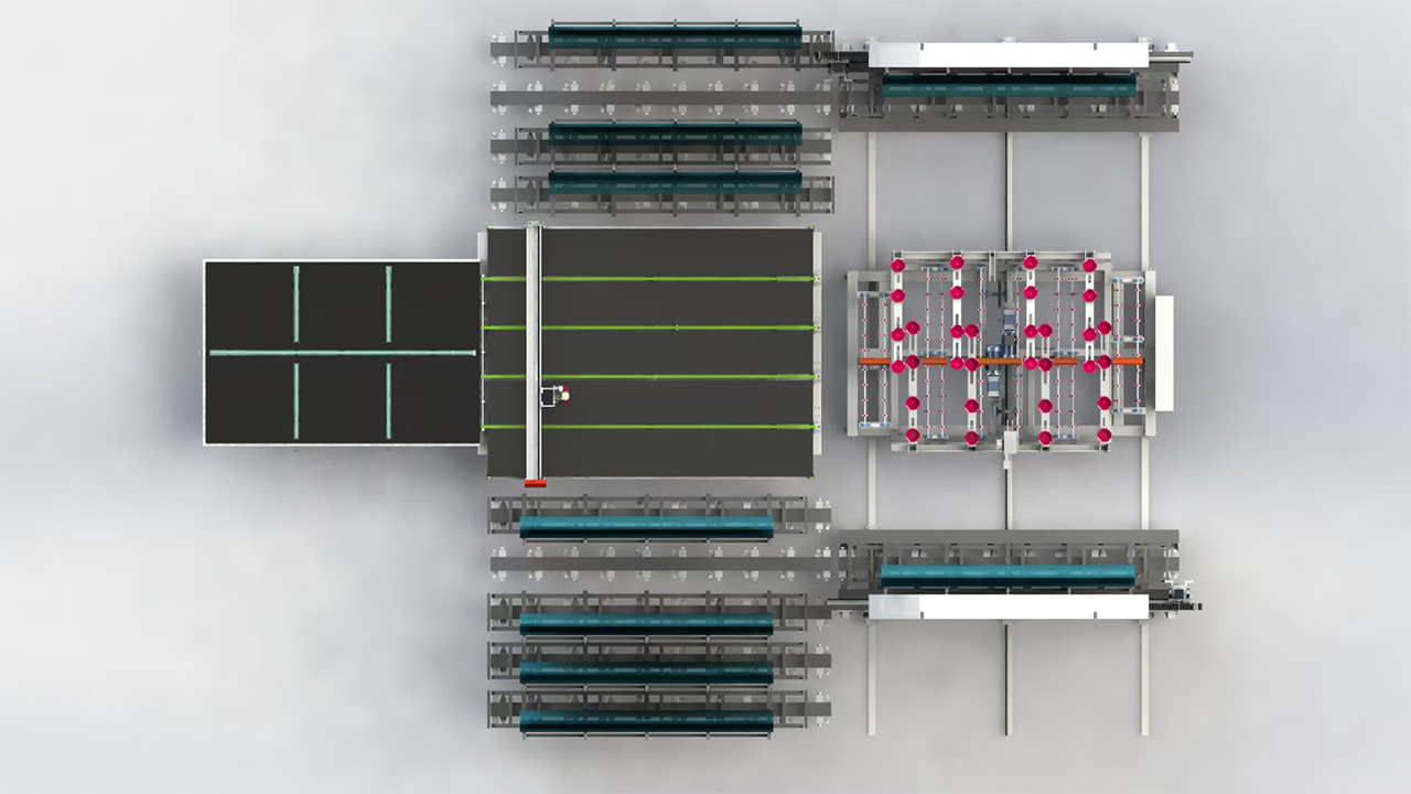 Intelligent Glass Raw Material Storage+assembly Line Cutting Connection